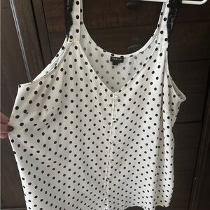 Torrid Black and White Polka Dot Camisole